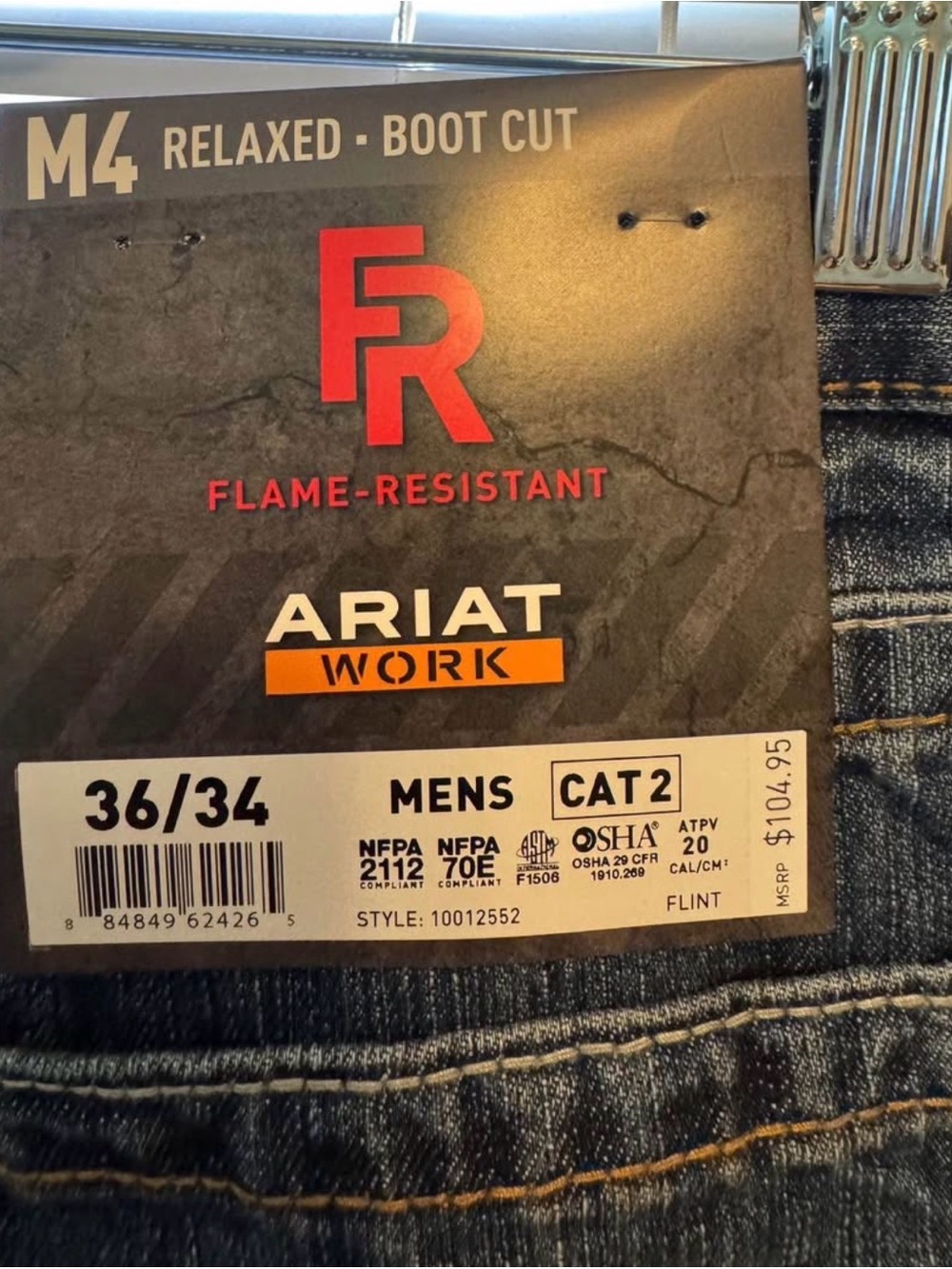 Ariat Men’s Relaxed Bootcut Jeans in Dark Blue Denim